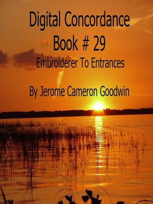 cover image of Embroiderer to Entrances--Digital Concordance Book 29